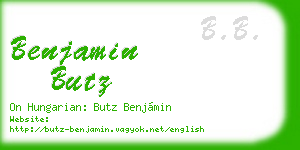 benjamin butz business card